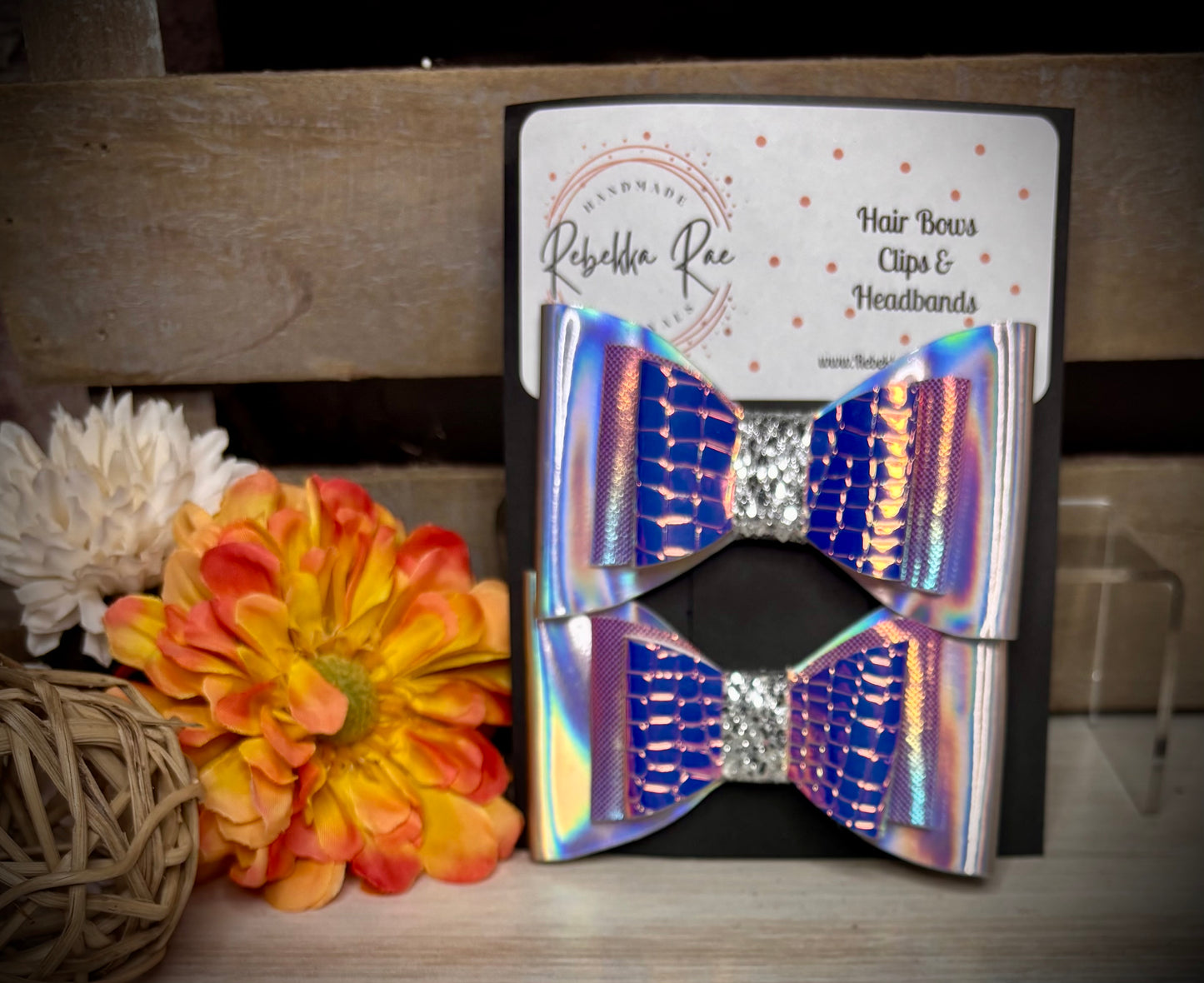 206- Triple Purple & Textured Holographic Hairbows