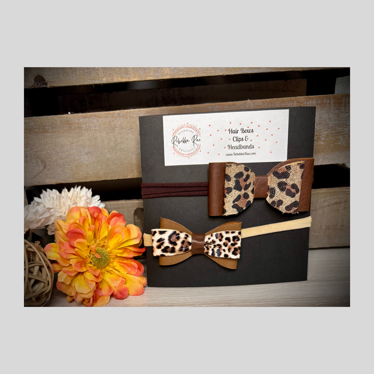 296- Tan/Brown Leopard Headbands