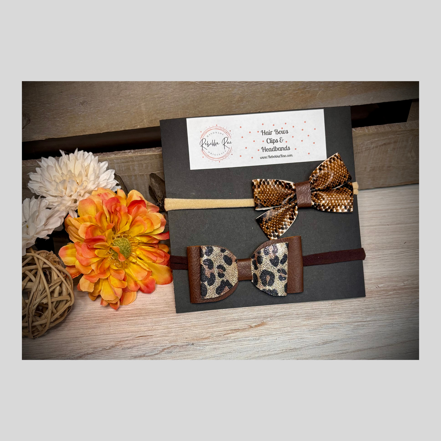 295- Brown Leopard and Snake Headbands