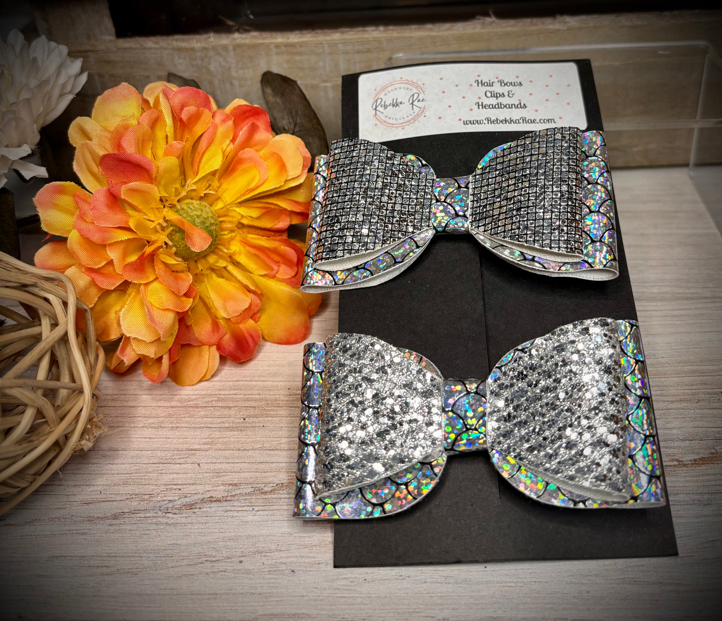 134- Glitter/Holographic & Disco/Holographic Hairbows