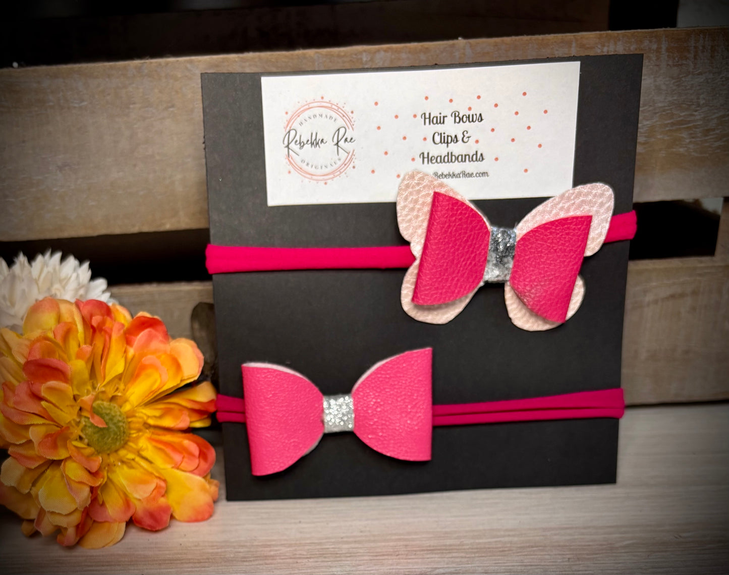 286- Pink & Butterfly Headbands