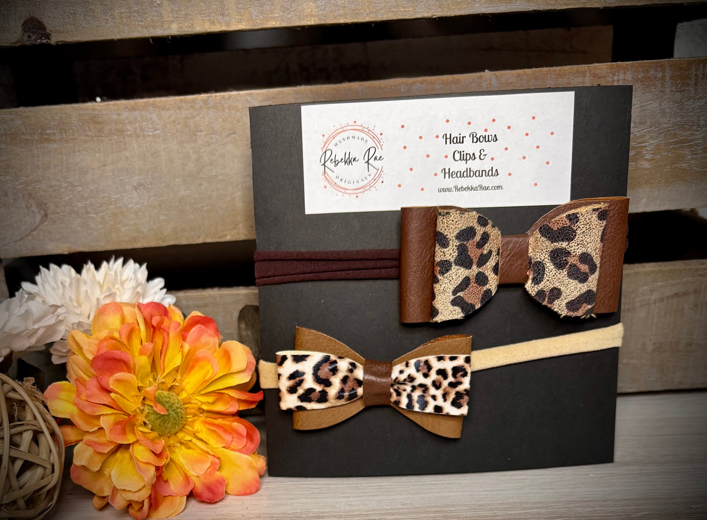 296- Tan/Brown Leopard Headbands