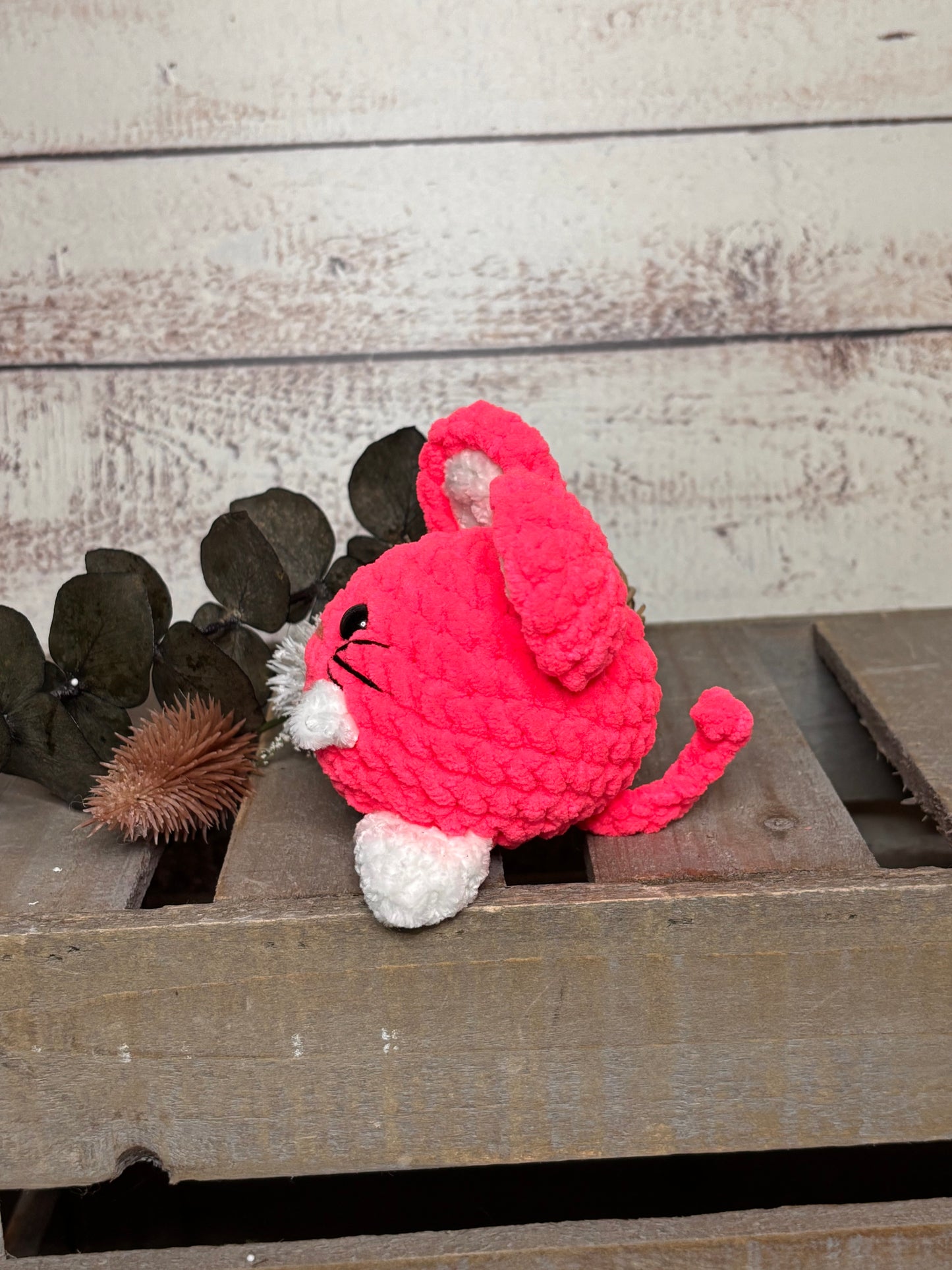 Hot Pink Mini plush Mouse