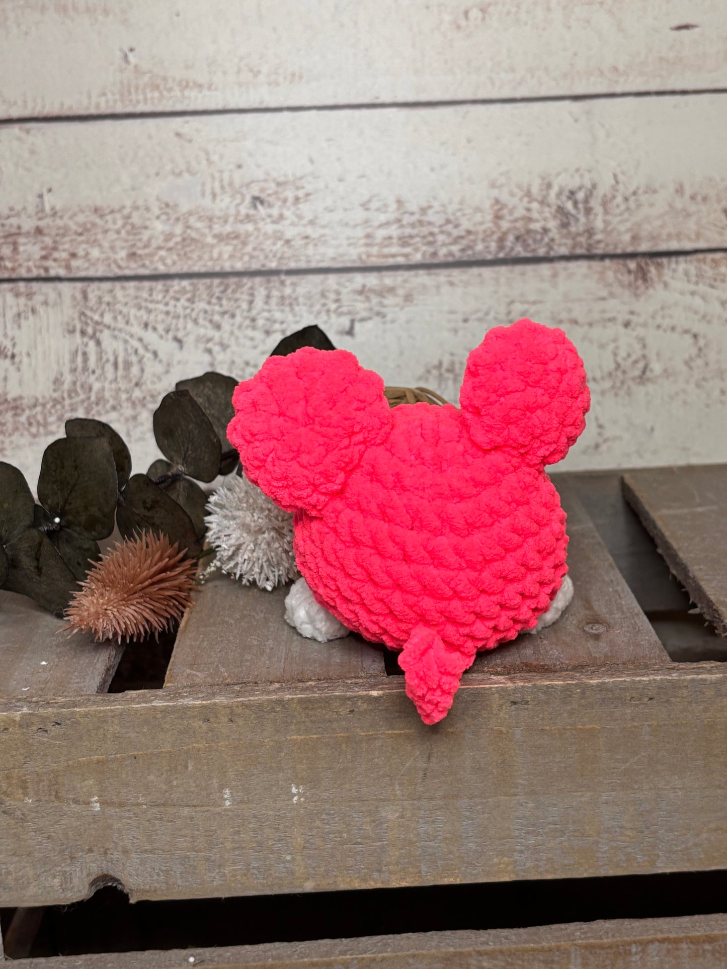 Hot Pink Mini plush Mouse