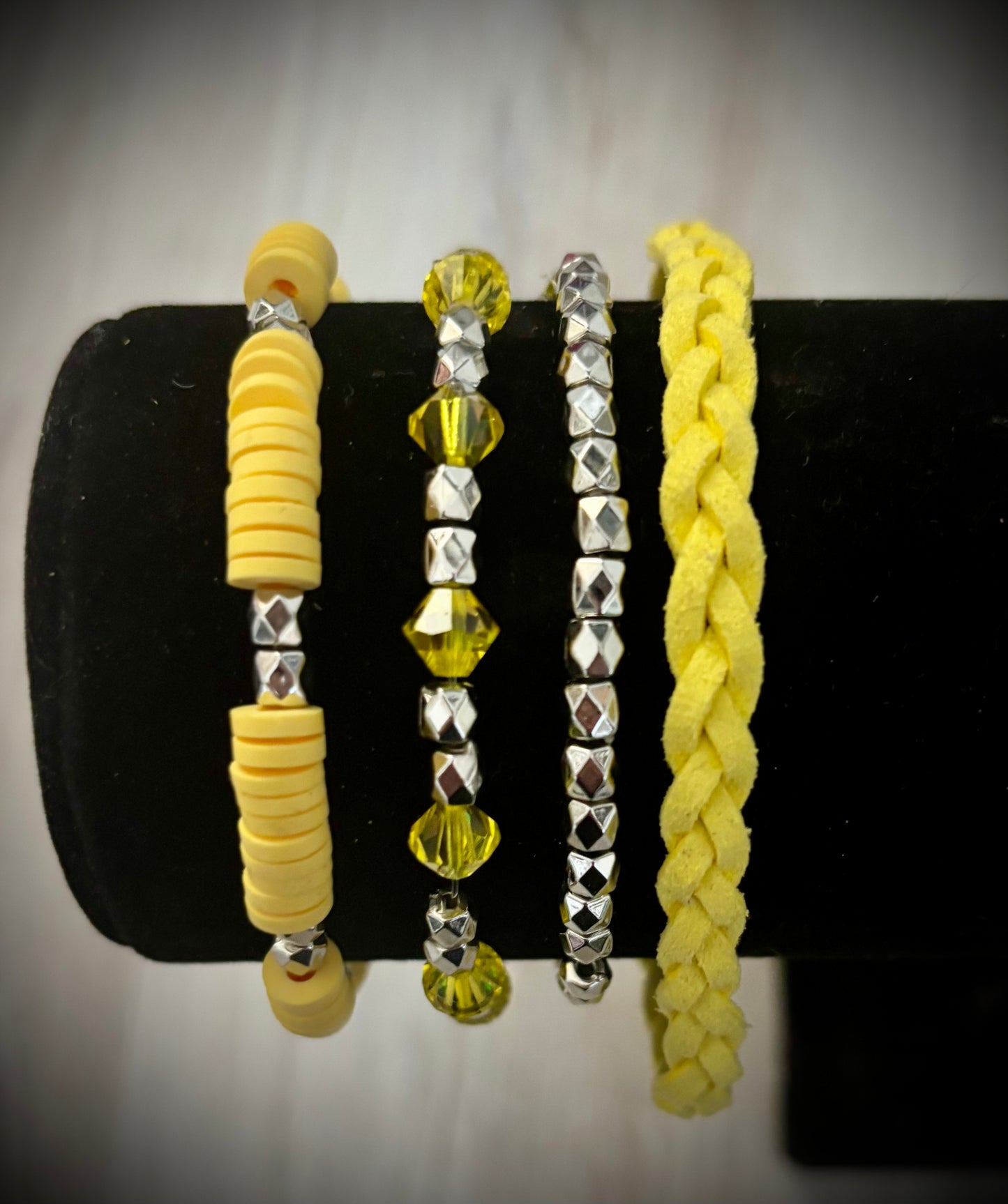10- Yellow/Silver Bracelet Set