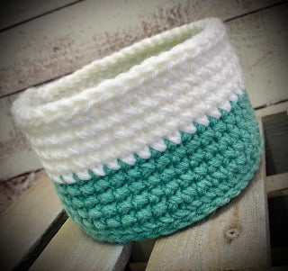 Teal/white Basket