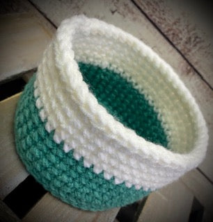 Teal/white Basket