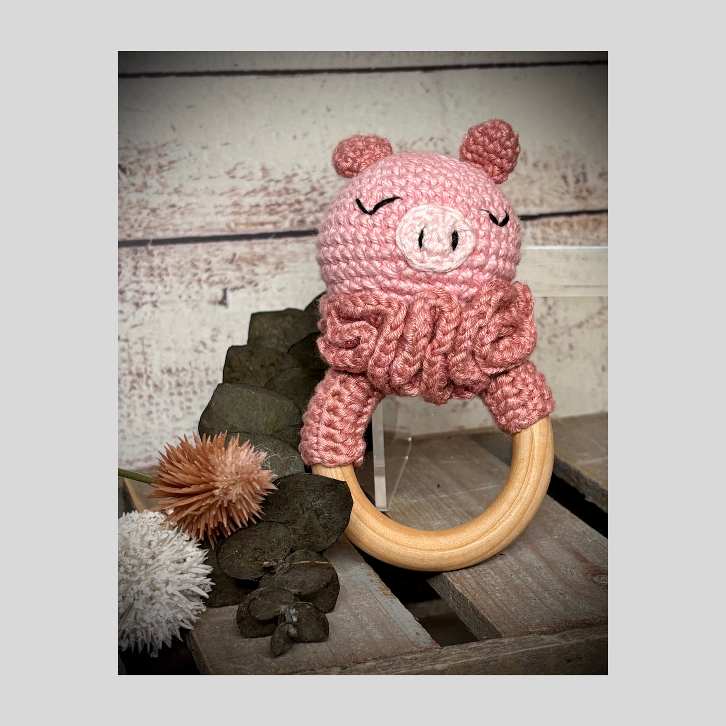 Pig Baby Rattle