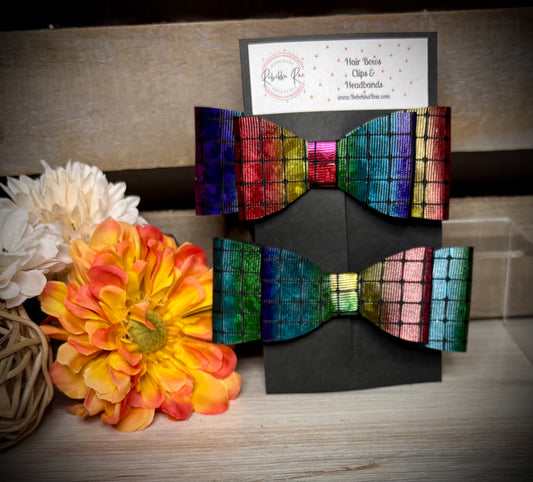 221- Black Rainbow Hairbows