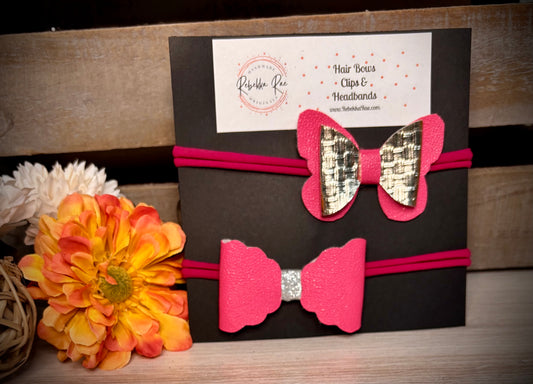 285- Pink/Metallic Butterfly Headbands