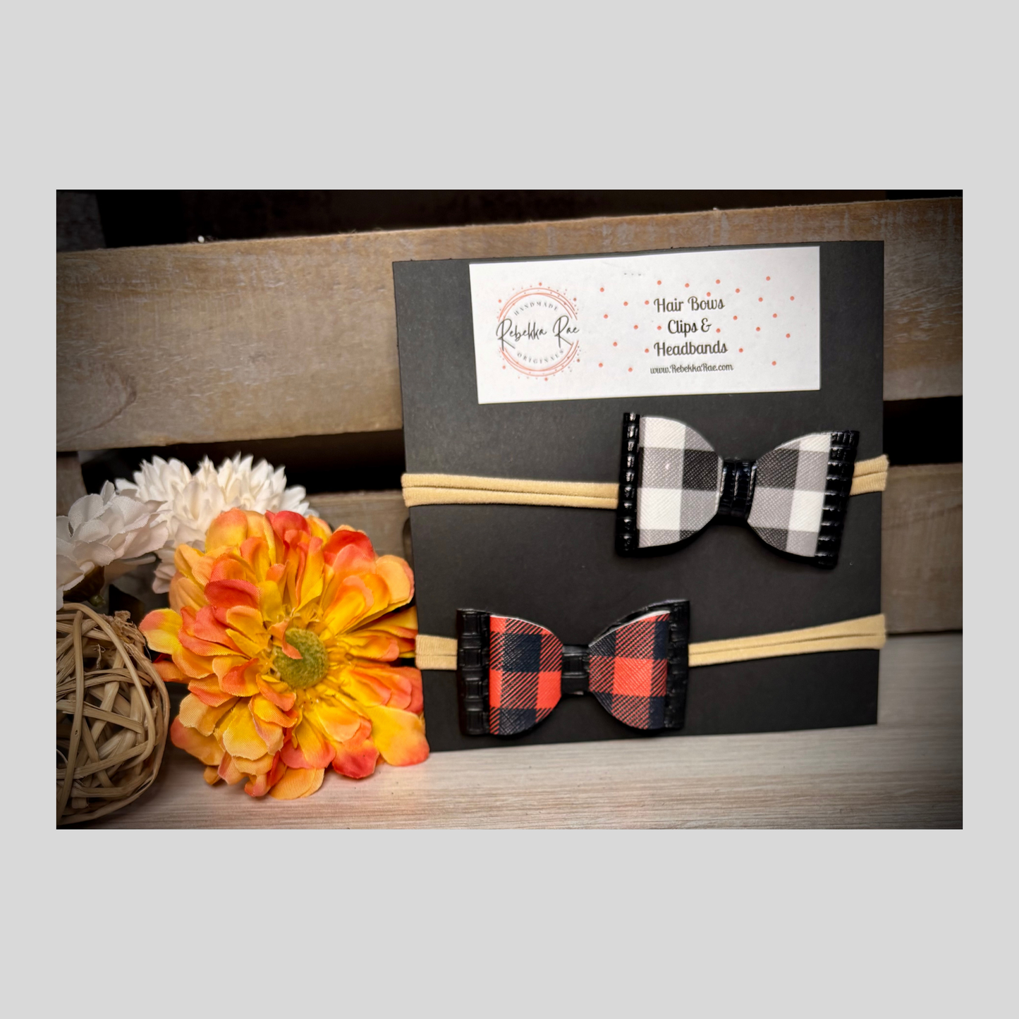 289- Red/White Plaid Headbands