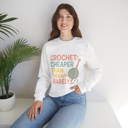 Unisex Crewneck Sweatshirt- Cheaper than Therapy