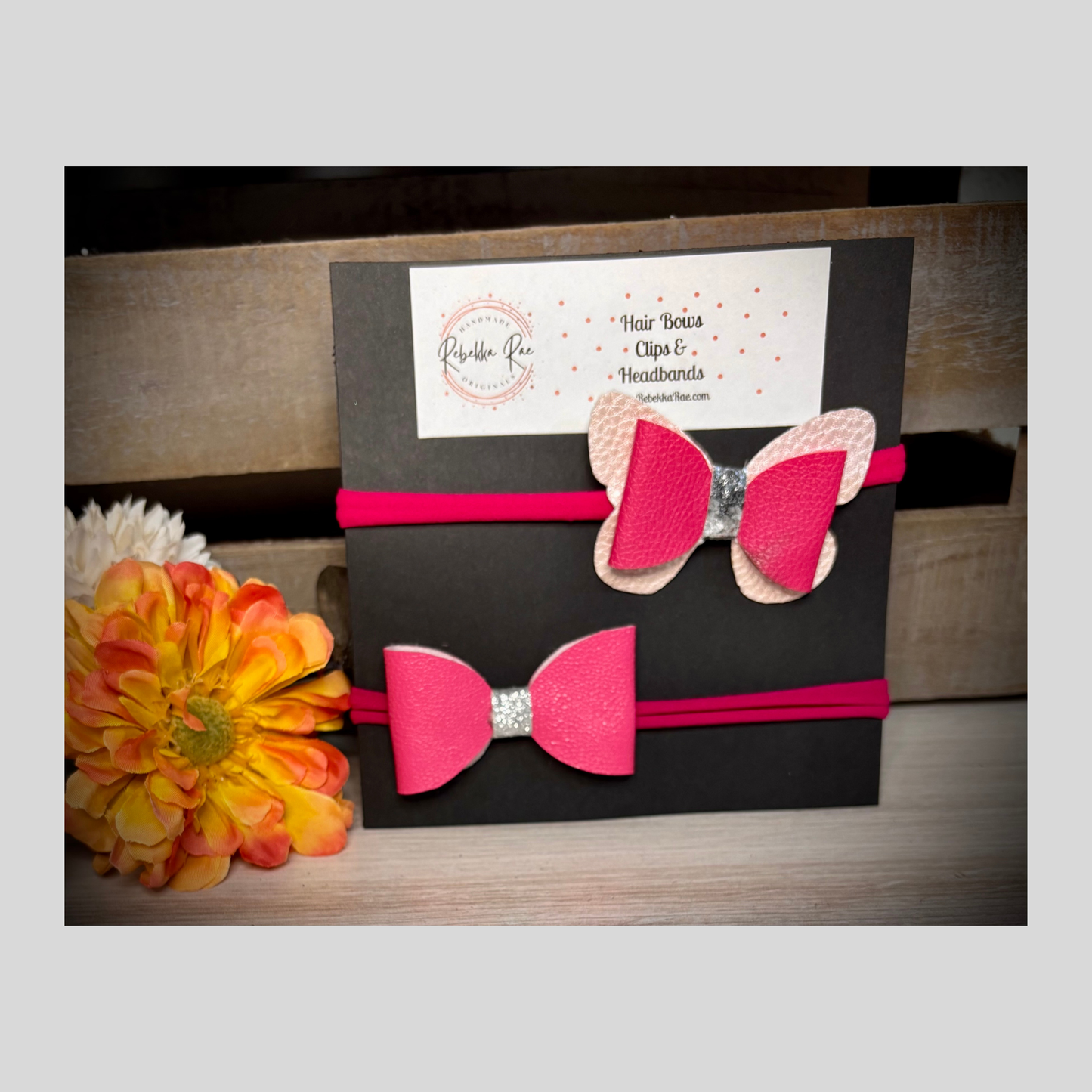 286- Pink & Butterfly Headbands