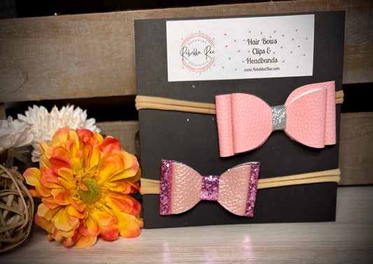 292- Pink/Purple Glitter Headbands