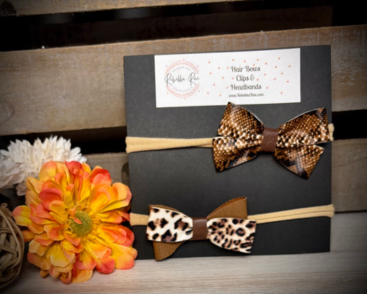 297- Tan Leopard & Snake Headbandse