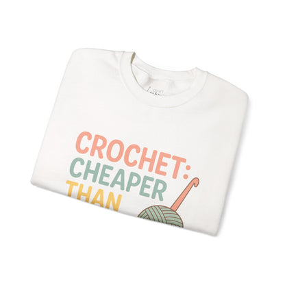 Unisex Crewneck Sweatshirt- Cheaper than Therapy