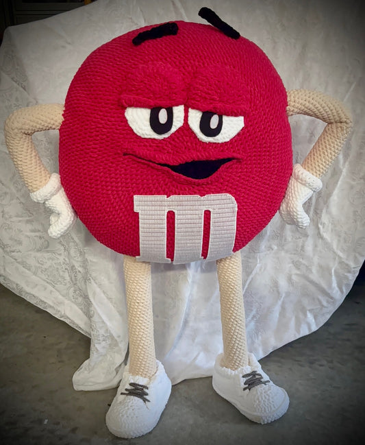 Red M&M standing character
