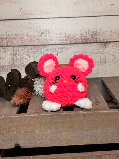 Hot Pink Mini plush Mouse