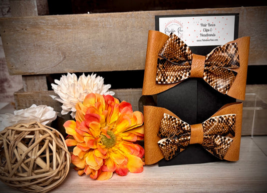 244- Brown/Snake Hairbows