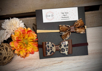 295- Brown Leopard and Snake Headbands