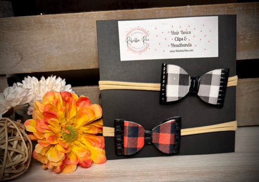 289- Red/White Plaid Headbands