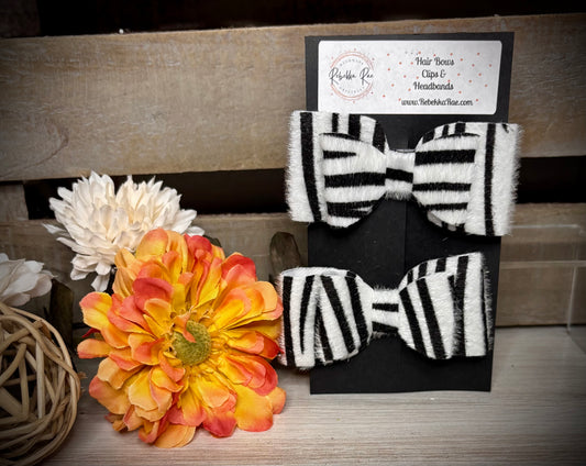228- Small Double Zebra Hairbows