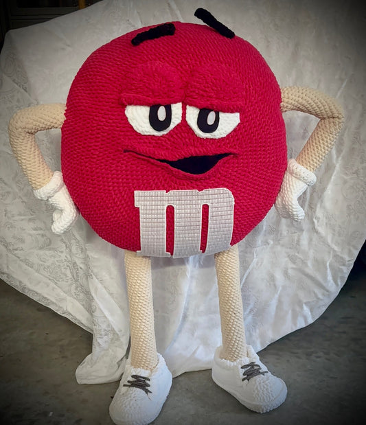 Red M&M standing character
