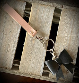 Pink Wristlet Bow Keychaain