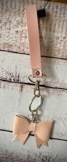 Pink Wristlet Bow Keychaain