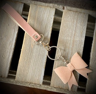 Pink Wristlet Bow Keychaain