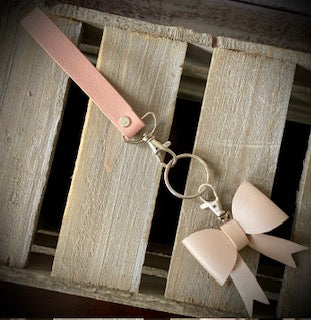 Pink Wristlet Bow Keychaain