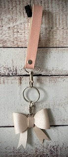 Pink Wristlet Bow Keychaain