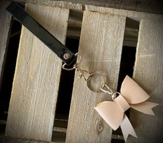 Black Wristlet Bow Keychains