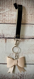 Black Wristlet Bow Keychains