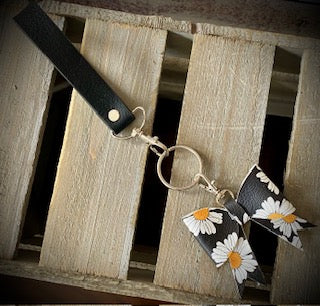 Black Wristlet Bow Keychains