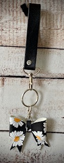 Black Wristlet Bow Keychains