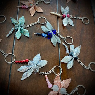 Assorted Dragonfly Beaded Keychains