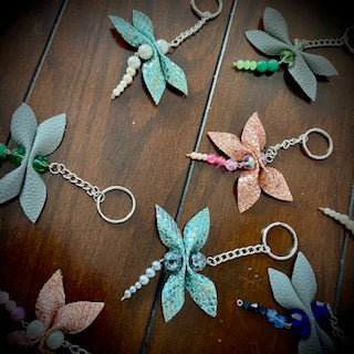 Assorted Dragonfly Beaded Keychains