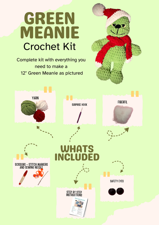 ***LIMITED TIME*** Green Meanie Complete Crochet Kit