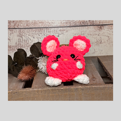 Hot Pink Mini plush Mouse
